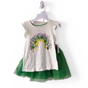 Max Studio Kids Shirt & Skirt Set St. Patrick's Day 7/8 NWT